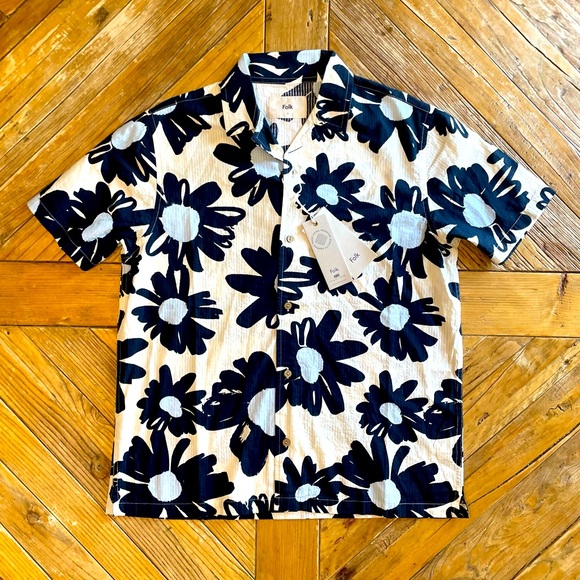 Folk Other - Brand New Folk White & Navy Shirt